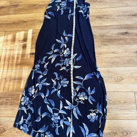 Tommy Bahama Underwater Garden Maxi Dress "Tropical Island Navy" Jersey Blue - Picture 4 of 5
